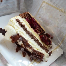 Black forest cherry cake at Gmeiner confiserie